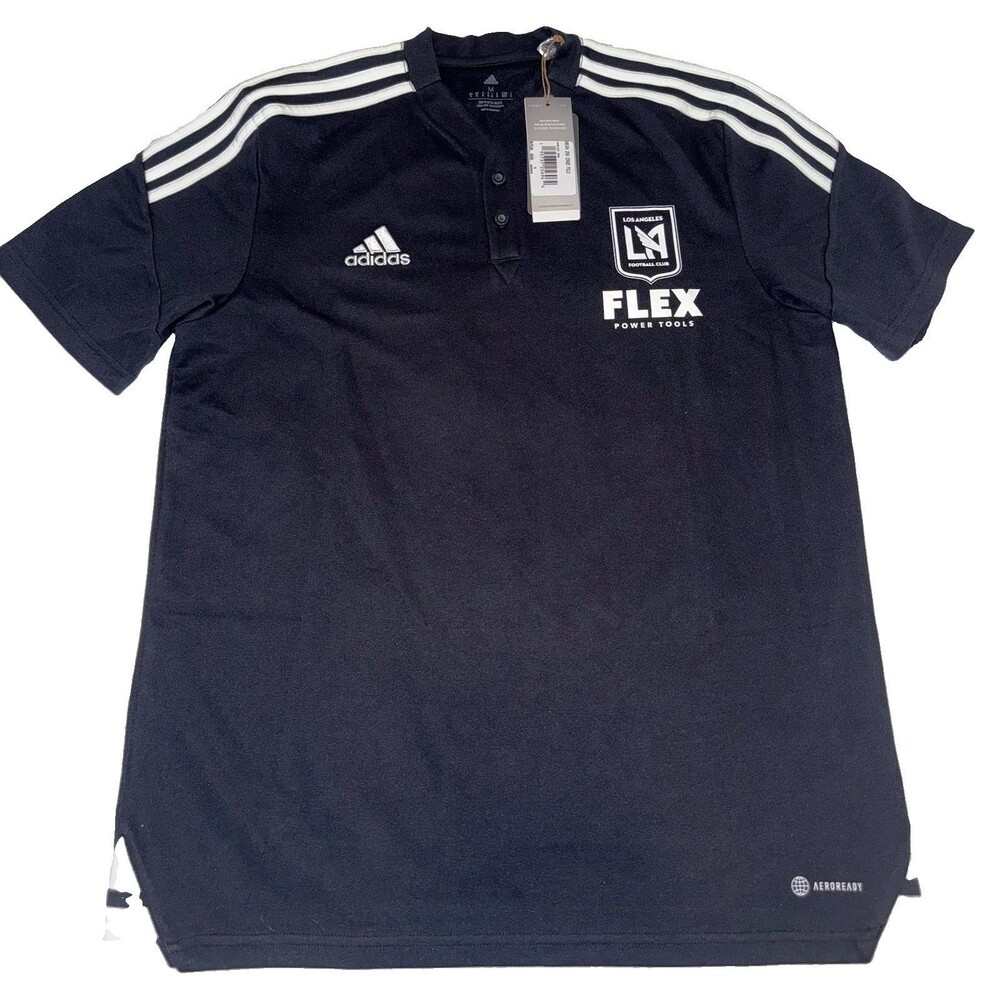 Adidas LAFC Condivo 22 Polo Men's M Black White Soccer MLS NWT